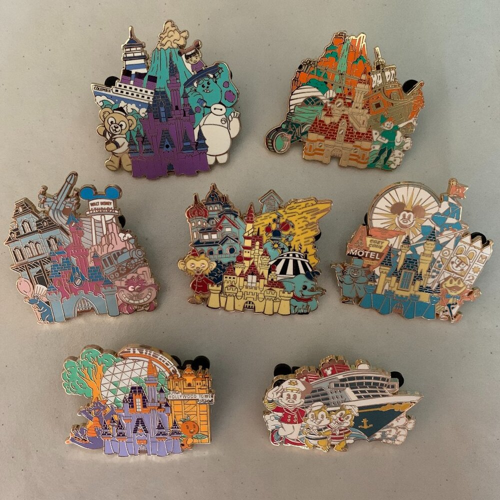 Disney Parks Around the World Pin Set